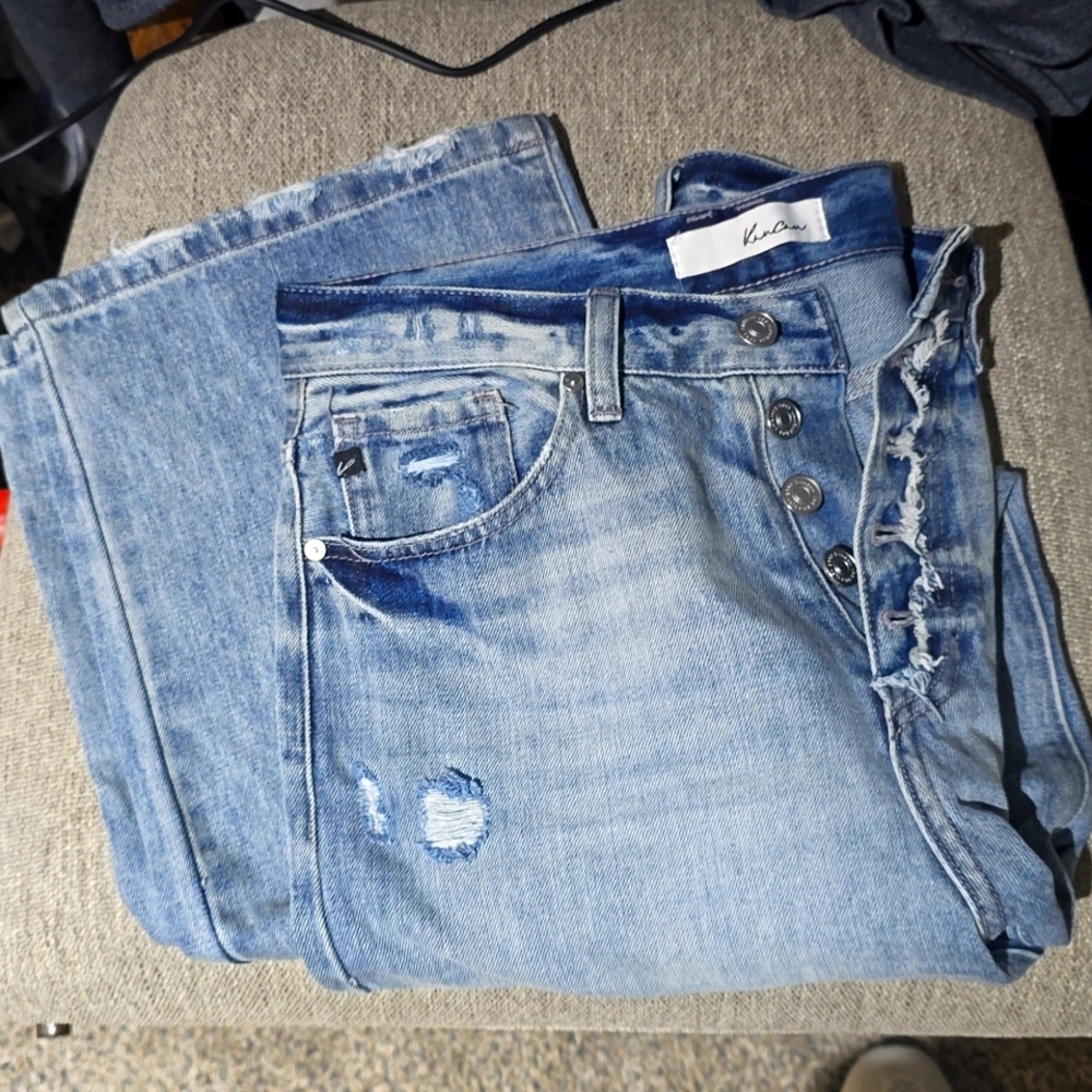 Ruby 90’s Ultra High Rise Exposed Button Flare Jeans